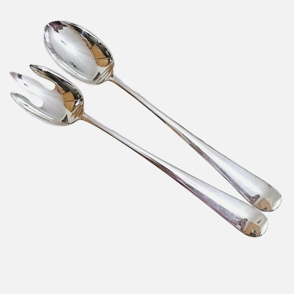 Georgian by Gerity Large Serving Fork Spoon 13" silverplate buffet potlucks - Picture 1 of 9